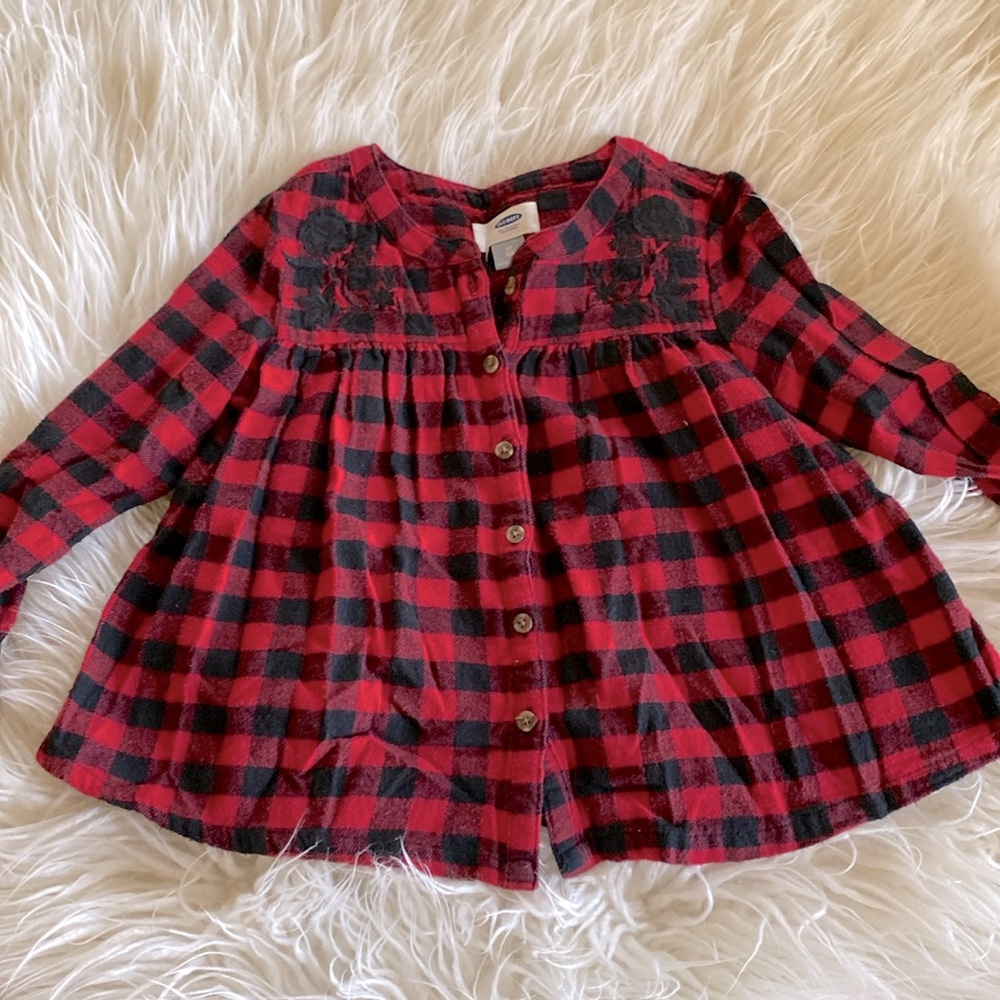 Buffalo plaid 5t toddler flannel top